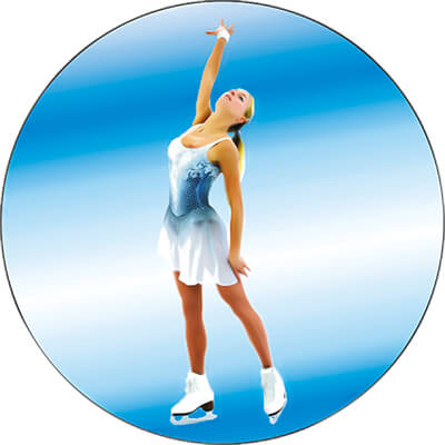 Акриловая эмблема фигурное катание 1306-025-003