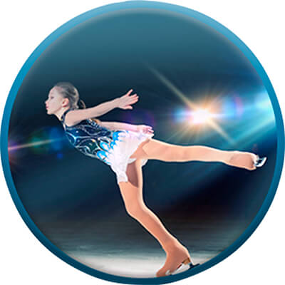 Акриловая эмблема фигурное катание 1306-050-005