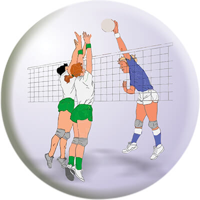 Акриловая эмблема волейбол 1312-025-008