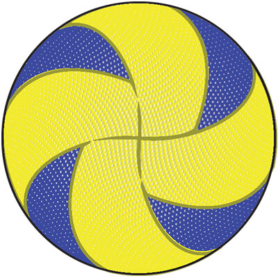 Акриловая эмблема волейбол 1312-050-012