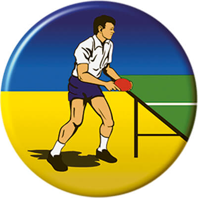 Акриловая эмблема настольный теннис 1314-050-000