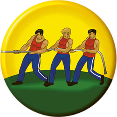 Акриловая эмблема перетягивание каната 1318-025-000