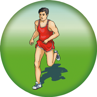 Акриловая эмблема легкая атлетика (бег) 1319-025-004