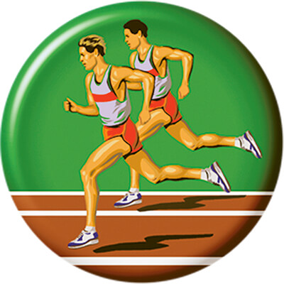 Акриловая эмблема бег 1319-025-000