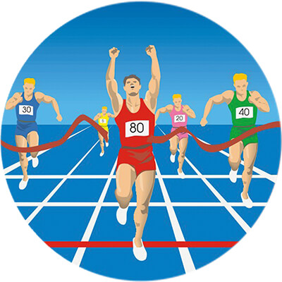 Акриловая эмблема бег 1319-025-005