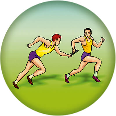 Акриловая эмблема эстафета 1320-050-002