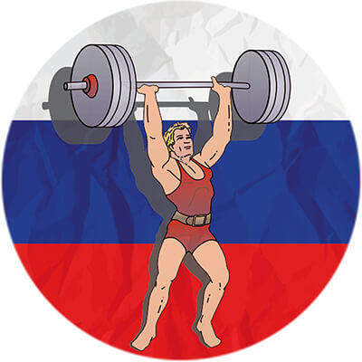 Акриловая эмблема Штанга 1327-025-007