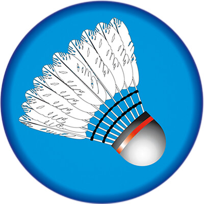 Акриловая эмблема бадминтон 1338-050-000