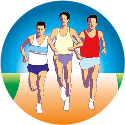 Акриловая эмблема легкая атлетика 1351-025-015