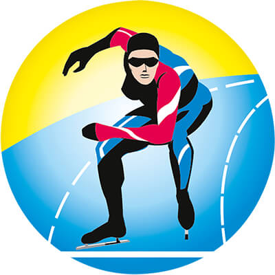 Акриловая эмблема конькобежный спорт 1363-050-003