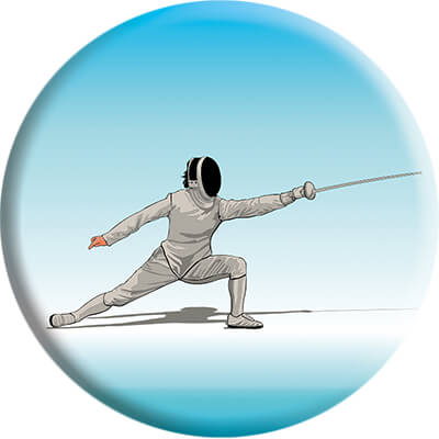 Акриловая эмблема Фехтование 1375-050-003