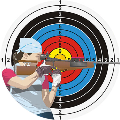 Акриловая эмблема Стрельба/ружье, жен. 1379-050-001