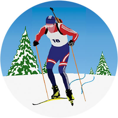 Акриловая эмблема биатлон 1384-050-003