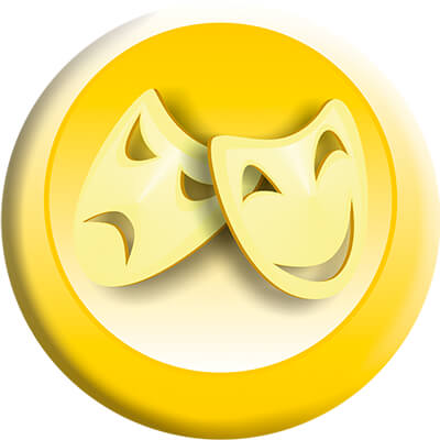 Акриловая эмблема Маски (театр) 1387-025-001