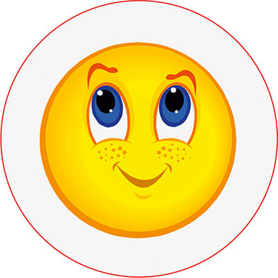 Акриловая эмблема смайлик 1396-050-001