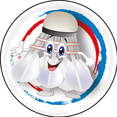 Акриловая эмблема бадминтон 1397-025-019