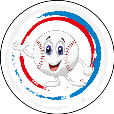 Акриловая эмблема бейсбол 1397-050-012