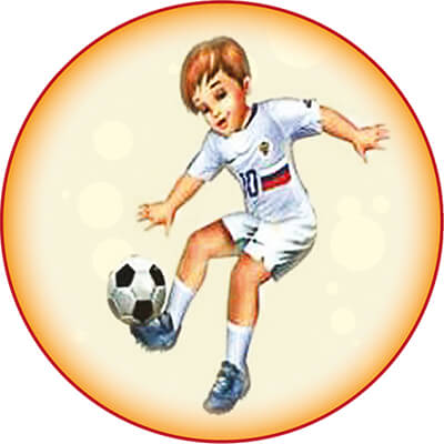 Акриловая эмблема футбол 1398-050-006