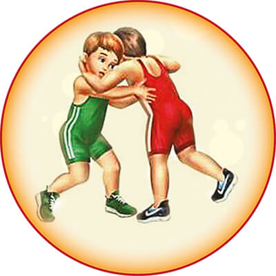 Акриловая эмблема борьба 1398-050-010