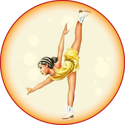 Акриловая эмблема фигурное катание 1398-050-011