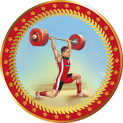 Акриловая эмблема Штанга 1399-025-112