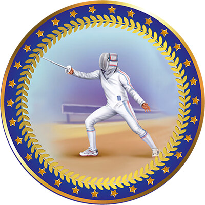 Акриловая эмблема Фехтование 1399-025-210