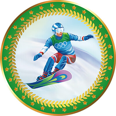 Акриловая эмблема Сноуборд 1399-025-308