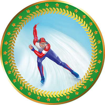 Акриловая эмблема Конькобежный спорт 1399-025-321