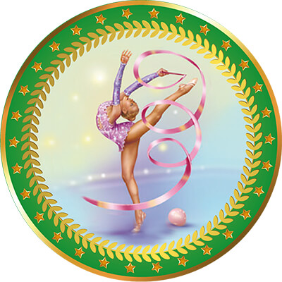 Акриловая эмблема Гимнастика 1399-025-323
