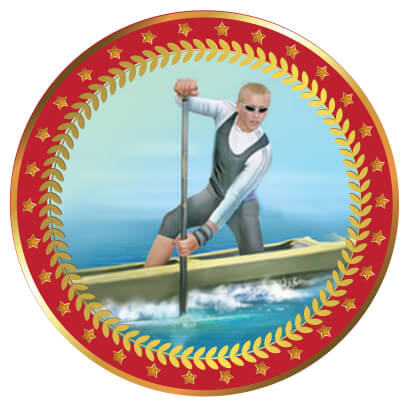 Акриловая эмблема Гребля мужская 1399-050-104