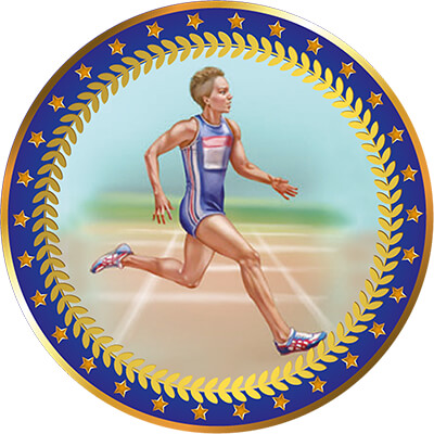 Акриловая эмблема Бег 1399-050-202