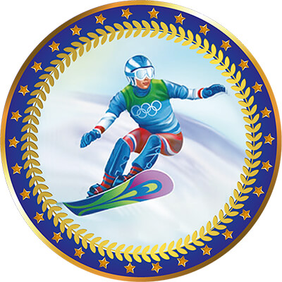 Акриловая эмблема Сноуборд 1399-050-208