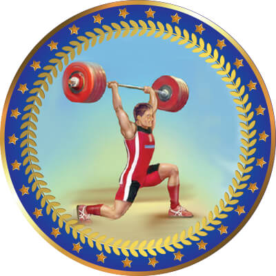 Акриловая эмблема Штанга 1399-050-212