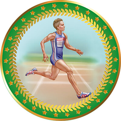 Акриловая эмблема Бег 1399-050-302