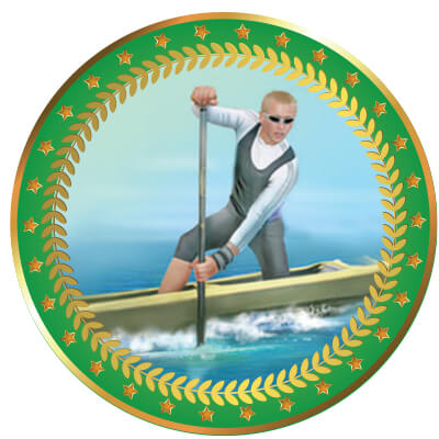 Акриловая эмблема Гребля мужская 1399-050-304