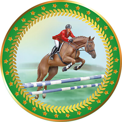 Акриловая эмблема Конный спорт 1399-050-306