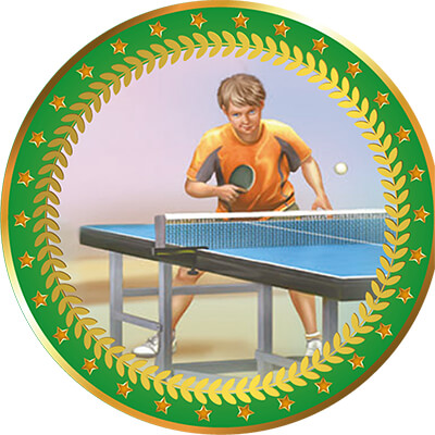 Акриловая эмблема Настольный теннис 1399-050-322