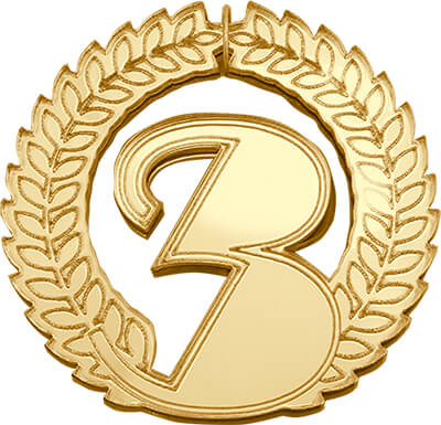 Акриловая медаль 1, 2, 3 место 1777-000-003