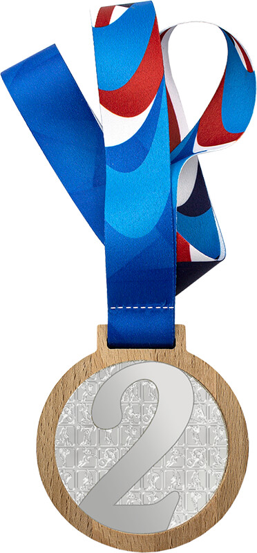 Медаль с лентой 1,2,3 место 3658-001-202