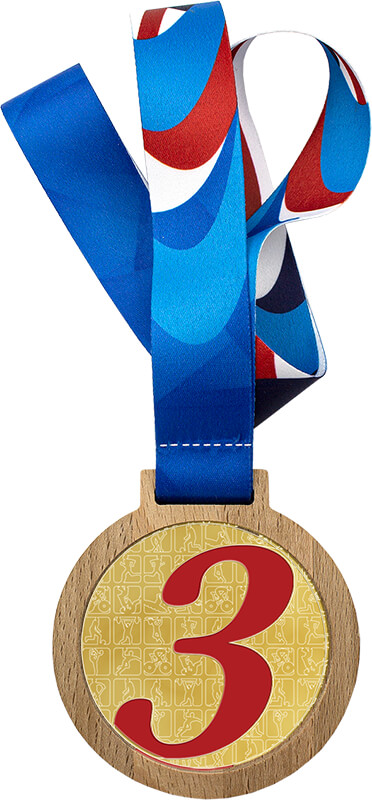 Медаль с лентой 3 место 3658-002-103