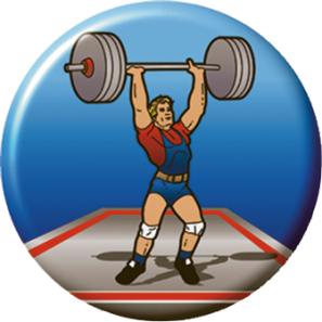 Акриловая эмблема Пауэрлифтинг (штанга) 1327-050-000